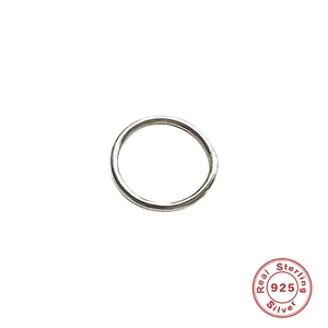 Detail of a 925 sterling silver seamless nose ring with real silver certification seal