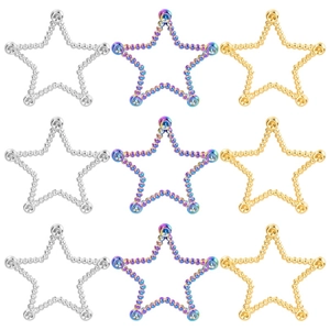 Stainless Steel Star Pendant Necklace Vacuum Gold Plated Pentagram Charms With Zirconia Minimalist Jewelry For Women