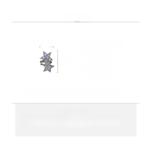 Detailed size and material specifications for star zircon copper ear cuff earrings