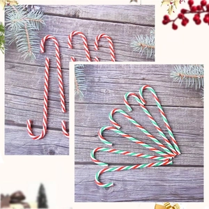 Christmas Candy Canes Hanging Ornaments Acrylic Spiral Striped Decorative Props For Holiday Tree Window Party Decor
