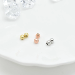 Golden and silver sandblasted copper spacer beads with matte finish for jewelry making