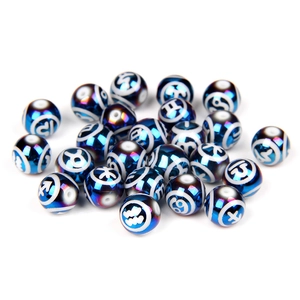 Cuentas de zodiaco azul irisado para creación de joyas DIY y pulseras hechas a mano