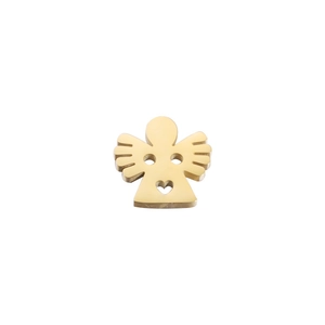 Polished gold angel charm with heart cutout for DIY jewelry bracelets and necklaces