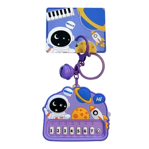 Porte-clés piano astronaute créatif avec boutons de décompression pour décoration de sac