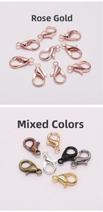 DIY jewelry lobster clasps in rose gold and mixed metallic colors for bracelets
