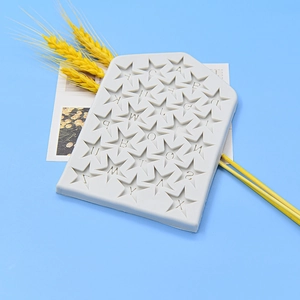 Stampo dettagliato in silicone con 26 lettere e stelle per decorazione torte e pasta frolla