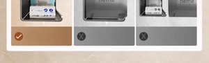 Detailed comparison of three wall-mounted toilet tissue holders with home logo engraving