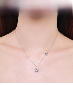 Detail of S925 silver Scorpio necklace featuring zodiac sign and sparkling zircon stone