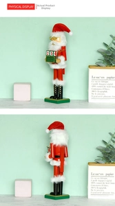 Wooden Santa Claus advent calendar with 25 days countdown blocks for Christmas decor