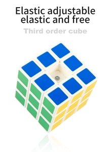 Detail view of the adjustable screw mechanism inside the white third-order magic cube