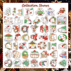 Detailed collection of 50 cute cartoon ghost stickers for Christmas DIY gift decoration
