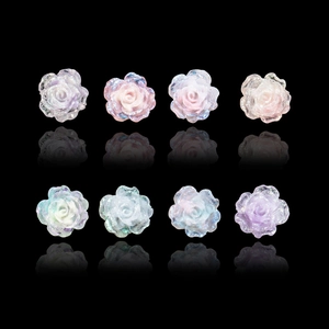 Sweet Camellia Flower Cartilage Stud Earring Resin Titanium Steel Piercing Jewelry Delicate For Women