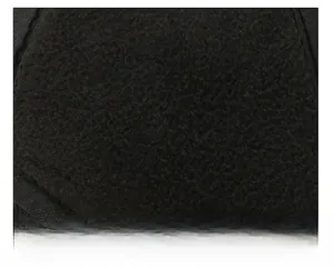 Close-up of soft black fleece lining for winter thermal insulation and comfort