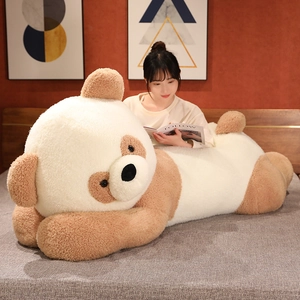 Coussin corporel géant en forme d'ours en peluche pour dormir sur le côté en décor
