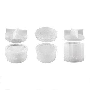 Silicone mold set for striped merry-go-round storage jars and jewelry boxes