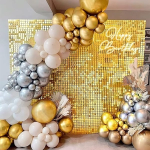 Shimmer Wall Panel Backdrop Shiny Square Sequin Background For Birthday Wedding Party Event Photography Decor Elegant Sparkling