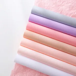 Pastel white and macaron floral tissue paper rolls for gift bouquet wrapping