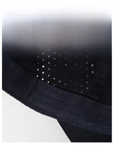 Macro detail of breathable mesh fabric and wide sweatband on quick-dry sports cap