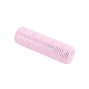 Pink self-adhesive hair roller for air bangs, professional plastic styling curler for women
