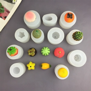 Mini fruit shaped silicone molds for mousse cakes and chocolate fondant desserts