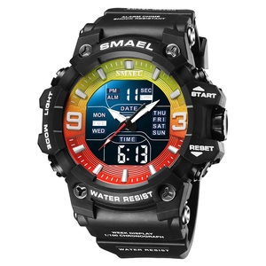 SMAEL camouflage sports digital watch with dual display, waterproof and LED backlight