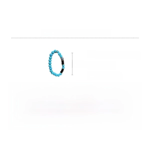 Size chart showing 19cm length and 13.7g weight for blue crystal and green stone bracelet