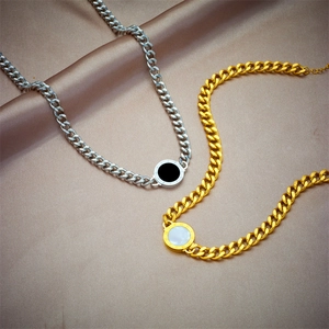 Stainless Steel Pendant Necklace Roman Numerals Disc Heart Angel Wings Starfish Bowknot Fashion Jewelry For Women