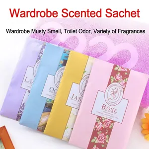 Wardrobe scented sachets in lavender, rose, ocean, and jasmine scents for fresh closet air