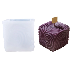Spiral sphere silicone mold for DIY geometric aromatherapy candles and home decor crafts