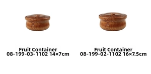 Detail showing two sizes of vintage wooden storage jars with lids and clear natural grain