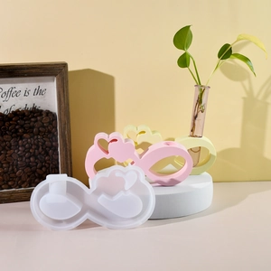 Macro-detail van de oneindigheidshart siliconen mal voor DIY hydrocultuur vaas