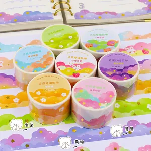 6 rolls of dream cloud washi tape in pastel colors for creative journaling and DIY