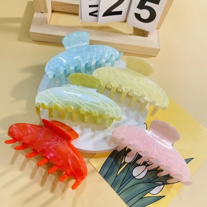 Large Acrylic Hair Claw Clip Fine Glitter Translucent Shark Clip Strong Hold Elegant Hair Accessories For Women Girls