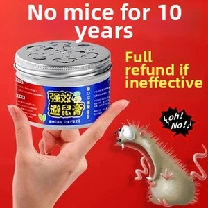 Macro detail of natural plant-based rodent repellent gel in a compact metal canister