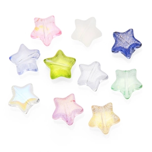 Star-shaped 10mm crystal pendants in colorful finishes for DIY jewelry making crafts