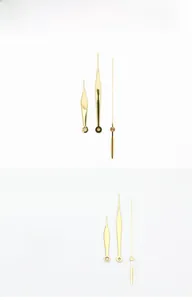 Macro delle lancette per orologio dorate 1090 con finitura a specchio e placcatura in oro