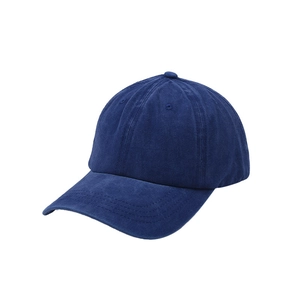 Navy blue vintage washed cotton baseball cap with adjustable strap and premium stitching