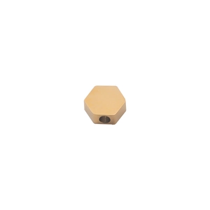 Polished golden rhombus hexagon bead spacer accessory for DIY jewelry making
