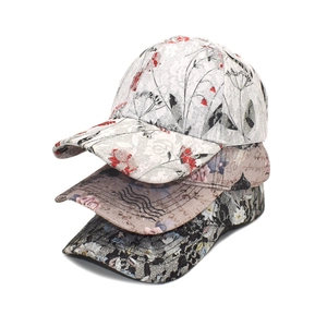 Casquette De Baseball Femmes Dentelle Broderie Florale Vintage Réglable Respirant Protection Solaire Mode