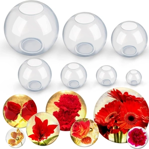 Silikonformen-Set für runde Harzkugeln in 7 Größen für DIY-Blumenkonservierungskunst