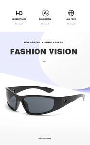 Detail view of stylish sunglasses featuring iconic star cutout designs on black temples