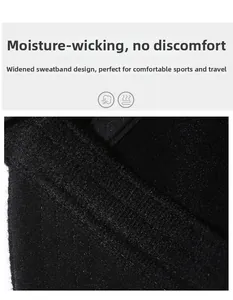 Detail of the widened sweatband on the winter baseball cap with moisture-wicking fabric