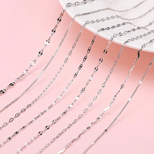 Stainless Steel DIY Jewelry Chain For Handmade Necklace Bracelet Making Polished Metal Link Chain Minimalist Jewelry Findings Material
