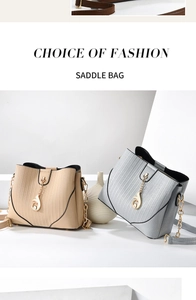 Close-up of beige and silver saddle bags with textured patterns and chain straps