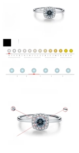 Detail guide of 0.5ct Moissanite D color VVS1 clarity with S925 silver ring specifications