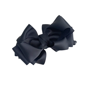 Eleganter großer schwarzer Schleifen-Bananenclip für Damen Haarstyling-Accessoire