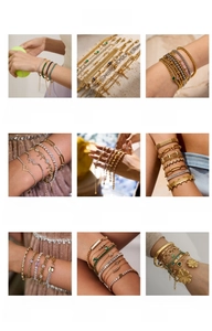 Grille détaillée de bracelets cœur en acier inoxydable doré orné de zircons cubiques