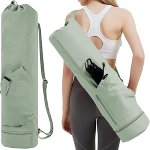 Bolsa De Transporte Para Esterilla De Yoga Gran Capacidad Tela De Sarga Mochila De Almacenamiento Gimnasio Con Correa Ajustable