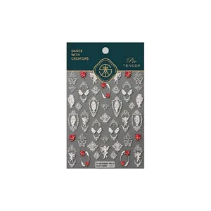 5D Barock-Engel Relief-Nagelaufkleber mit Rosen in Vintage-Verpackung