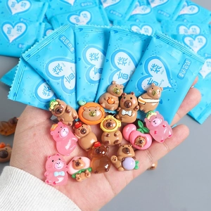 Luminous Capybara blind bag with colorful resin figures and cute cartoon lucky packaging